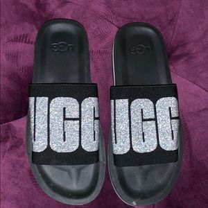 Shiny Ugg house slippers/slides